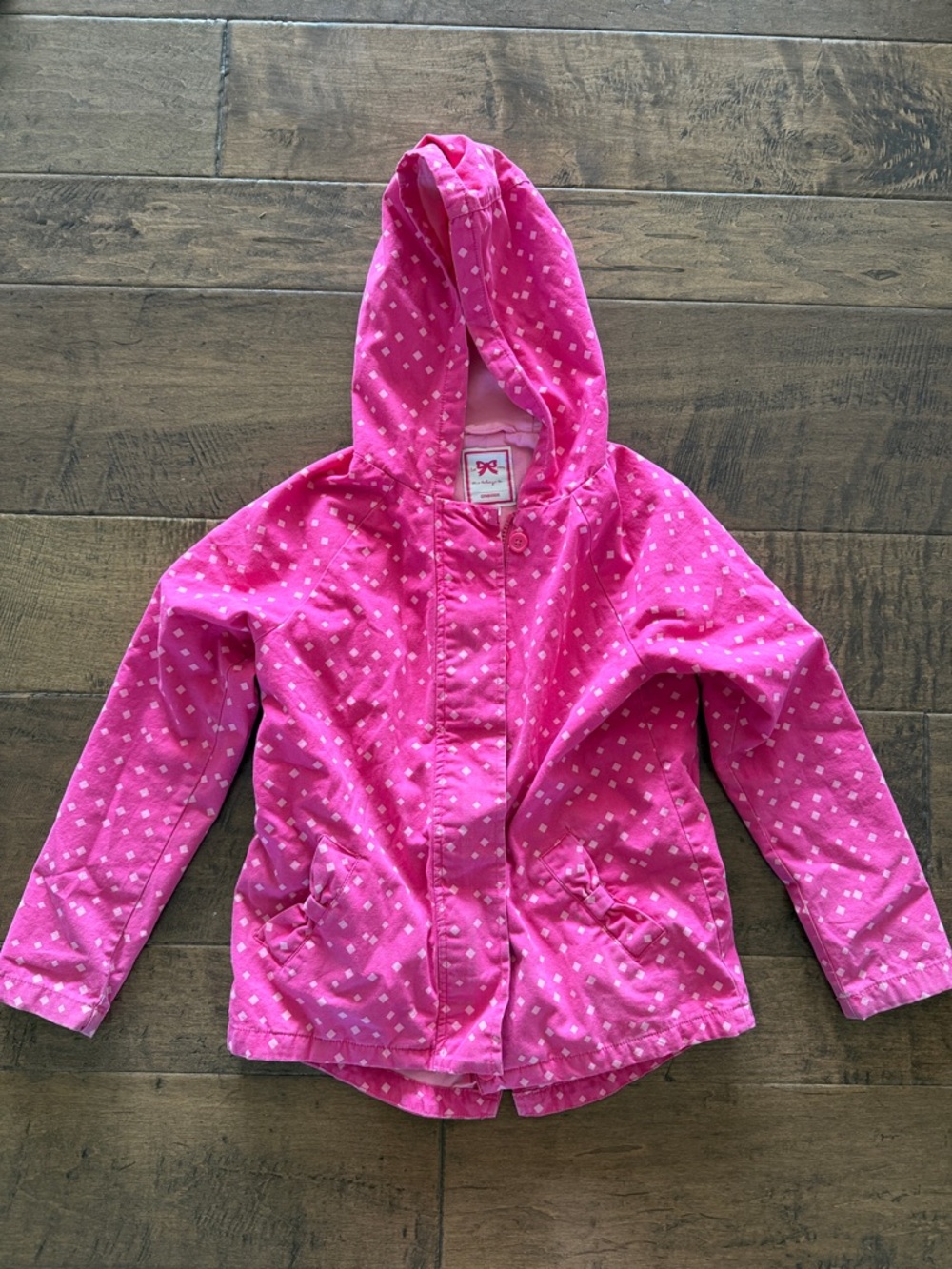 Gymboree Hot Pink Hooded Jacket with Diamond Print